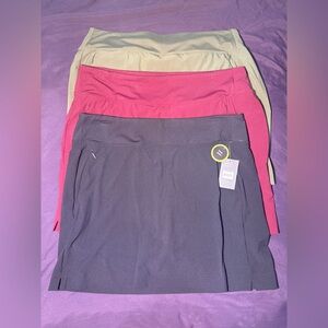 New Athletic Works Women's Skirts in Black, Burgundy, & Green